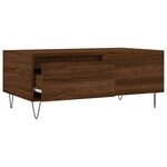vidaXL Table basse Chêne marron 90x50x36 5 cm Bois d'ingénierie