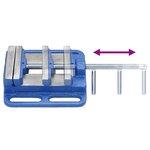 vidaXL Étau pour perceuse à colonne bleu 100 mm fonte