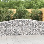 vidaXL Paniers à gabions arqués 3 Pièces 400x50x80/100 cm Fer galvanisé