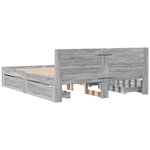 vidaXL Cadre de lit avec tête de lit sonoma gris 160x200 cm