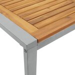 vidaXL Ensemble de salle à manger de jardin 7 pièces en bois solide d'acacia et métal