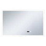 vidaXL Miroir à LED et capteur tactile et affichage d'heure 100x60 cm