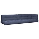 vidaXL Coussins palette lot de 5 tissu bleu marine