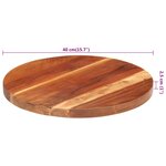 vidaXL Dessus de table bois massif d'acacia rond 25-27 mm 40 cm