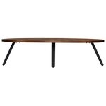 vidaXL Table basse Teck recyclé massif Ovale 120x60x30 cm