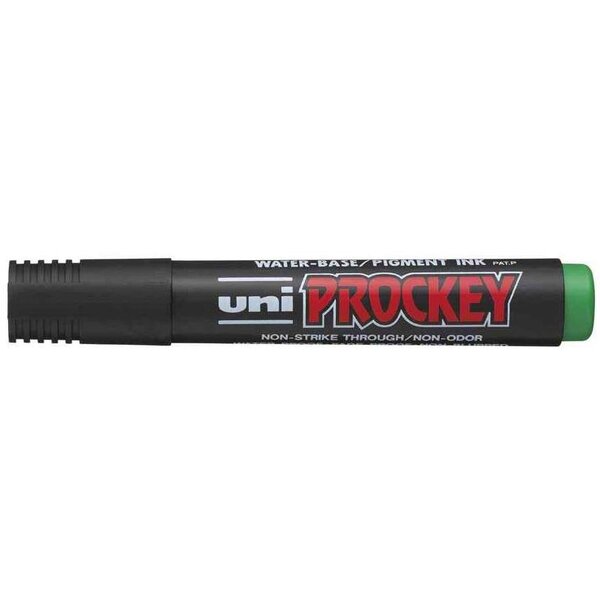 Marqueur PROCKEY PM126 Pointe biseautée large 5,7mm Vert x 12 UNI-BALL