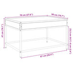 vidaXL Table basse avec LED infini chêne sonoma 70x50x41 cm