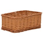 vidaXL Ensemble de paniers gigognes 4 Pièces Marron Saule