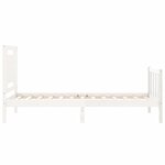 vidaXL Cadre de lit sans matelas blanc bois de pin massif