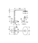 Grohe colonne de douche rainshower smartcontrol 360 duo 26250ls0 -mitigeur thermostatique-limiteur de température et de débit-