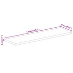 vidaXL Dessus de table 120x70x2 5cm rectangulaire bois massif d'acacia