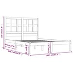 vidaXL Cadre de lit Blanc Bois de pin massif 140x200 cm