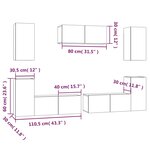 vidaXL Ensemble de meubles TV 7 Pièces Chêne sonoma Bois d'ingénierie