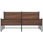 vidaXL Cadre de lit en métal sans matelas chêne marron 183x213 cm