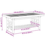 vidaXL Table basse 110x55x45 cm bambou