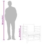 vidaXL Canapé de jardin avec coussins vert bambou