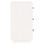  vidaXL Tables de chevet 2 Pièces Blanc 40x40x75 cm Bois de pin massif