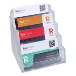 Distributeur De Cartes De Visite 4 Cases - Cristal - X 4 - Exacompta