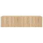 vidaXL Meubles TV muraux lumières LED 2 Pièces chêne sonoma 60x35x31 cm