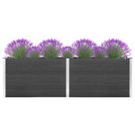 vidaXL Lit surélevé de jardin 200x100x91 cm WPC Gris