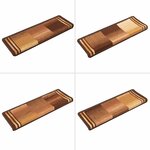vidaXL Tapis d'escalier autocollants 15 Pièces 65x21x4 cm Marron