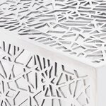 vidaXL Table basse argentée Design géométrique Aluminium