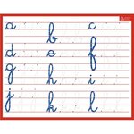 Ardoise effaçable à sec avec minuscules cursives 21 x 26 5 cm