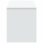 vidaXL Meuble TV avec LED blanc 140x34x40 cm bois d'ingénierie