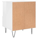 vidaXL Tables de chevet 2 Pièces blanc brillant 40x35x50 cm