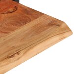 vidaXL Étagères murales 2 Pièces 80x25x35 cm Bois d'acacia et acier
