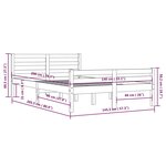 vidaXL Cadre de lit sans matelas marron miel bois massif 140x200 cm
