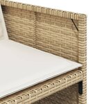 vidaXL Ensemble à manger de jardin et coussins 9 Pièces beige Poly rotin