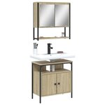 vidaXL Ensemble de meubles de salle de bain 2 Pièces chêne sonoma
