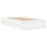 vidaXL Cadre de lit avec tiroirs sans matelas blanc 90x190 cm