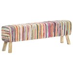 vidaXL Banc 160 cm Multicolore Tissu chindi