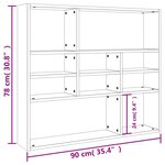 vidaXL Étagère murale Chêne sonoma 90x16x78 cm Bois d’ingénierie