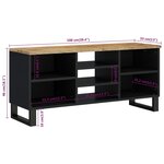 vidaXL Meuble TV 100x33x46 cm bois de manguier et d'ingénierie