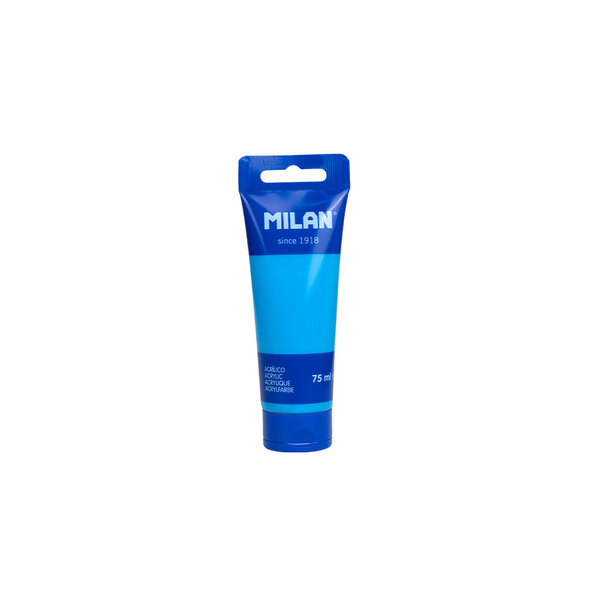 Tube 75ml peinture acrylique bleu cyan
