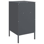 vidaXL Table de chevet anthracite 36x39x68 cm acier laminé à froid