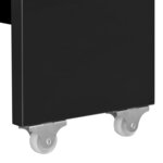 vidaXL Table à manger extensible Noir brillant 175x90x75 cm