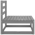 vidaXL Canapé central de jardin avec coussins anthracite Gris