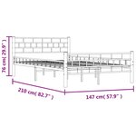 vidaXL Cadre de lit sans matelas noir acier 140x200 cm