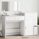 vidaXL Ensemble de coiffeuse 3 Pièces blanc bois d'ingénierie