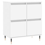 vidaXL Buffets 2 Pièces blanc bois d'ingénierie