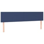 vidaXL Sommier à lattes de lit avec matelas Bleu 200x200 cm Tissu