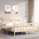vidaXL Cadre de lit sans matelas bois de pin massif