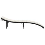 vidaXL Chaises longues lot de 2 avec coussins noir résine tressée