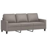 vidaXL Ensemble de canapés 2 Pièces avec coussins Taupe Tissu