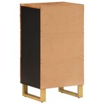 vidaXL Armoire latérale marron et noir 40x33 5x75 cm bois de manguier