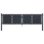 vidaXL Portail de jardin Acier 300 x 100 cm Anthracite